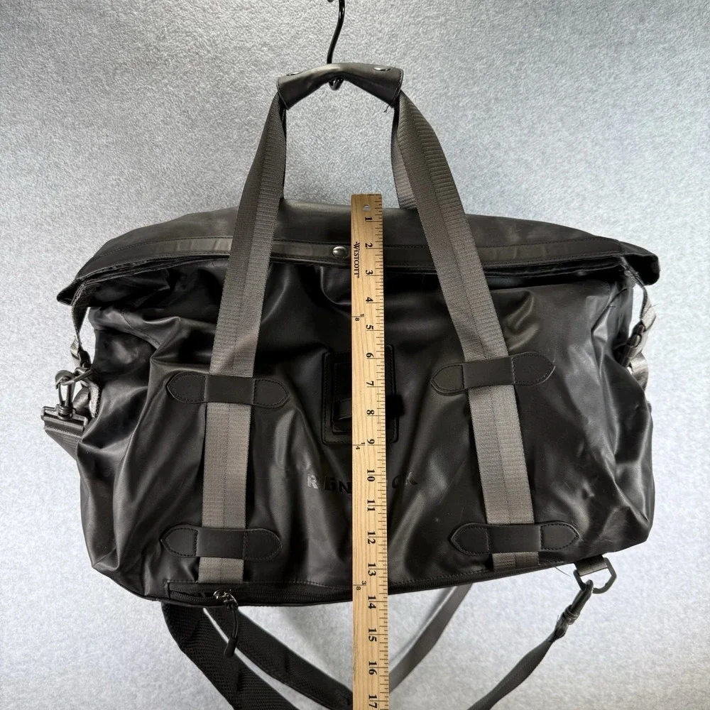 Renwick Travel Roll‎ Top Duffle with Backpack Straps & Laptop Sleeve 40L Black